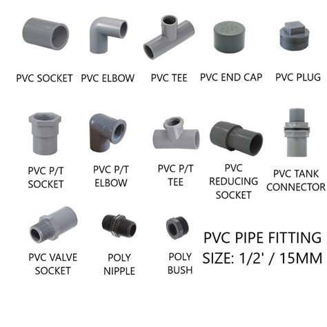 12 15mm Pvc Pipe Fittings Connector Shopee Malaysia