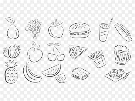 Hand Drawn Style Of Foods Doodle Elements Png Similar Png