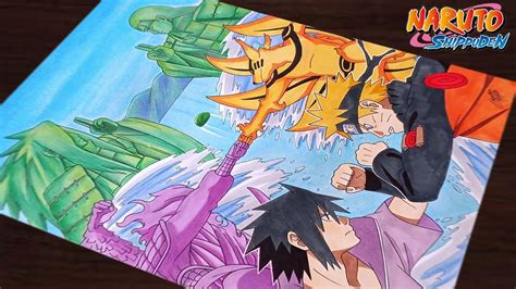 How To Draw Naruto Vs Sasuke Final Fight Step By Steptutorial For