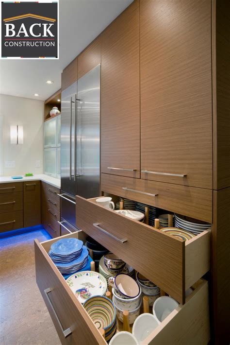 Modern Kitchen Cabinets Horizontal Wood Grain Cabinet Storage