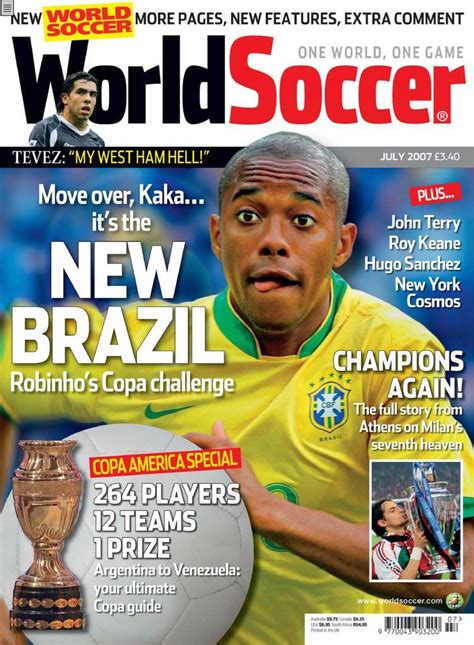 The Front Cover Of World Soccer Magazine With An Image Of Brazils Neymil