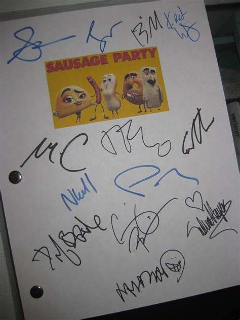 Sausage Party Signed Movie Film Script Screenplay X Autograph Seth Rogen Kristen Wiig Jonah