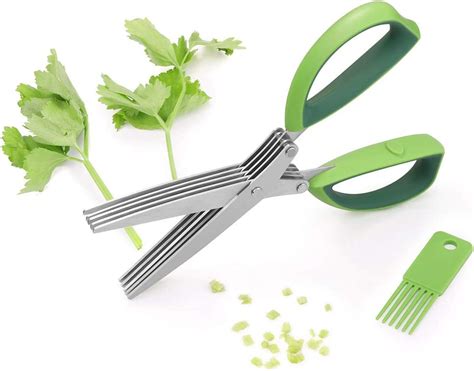 Besiva Herb Scissors 5 Blades Stainless Steel Multipurpose