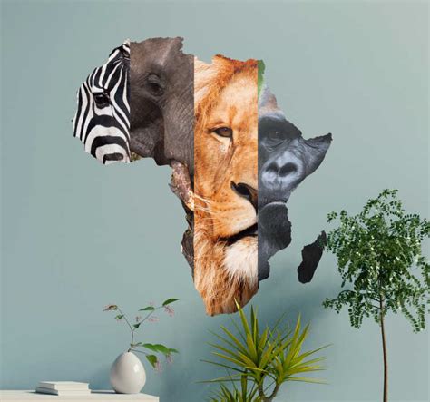 African Animals Wall Mural Sticker Tenstickers