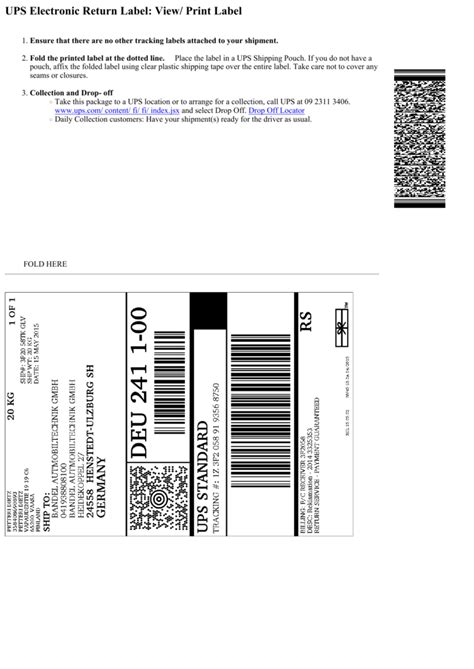 If you are getting a label with key or inv in the corner and are not getting a commercial invoice, contact your ups rep to make sure. UPS Electronic Return Label: View/ Print Label