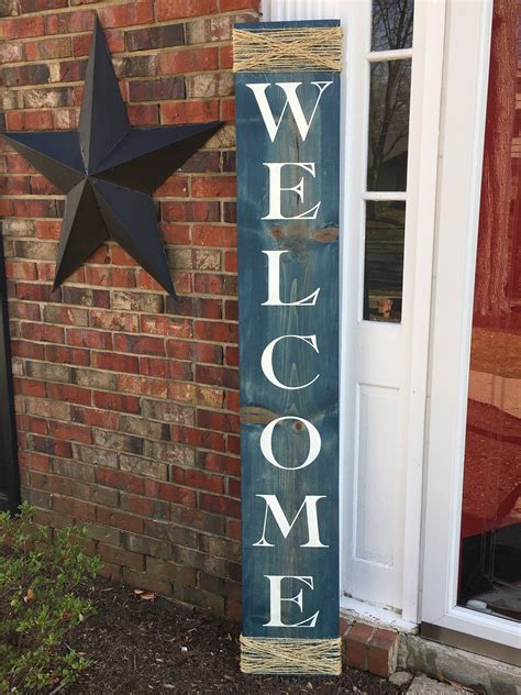 Welcome Sign Porch Sign Welcome Front Porch Sign Wooden Etsy