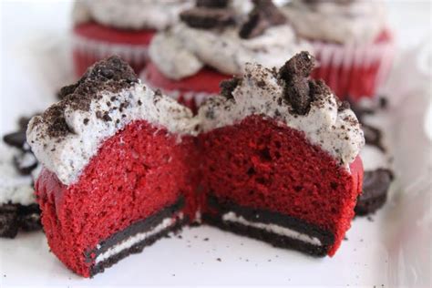 Oreo Cream Cheese Red Velvet Cupcakes Recipe Just A Pinch Recipes
