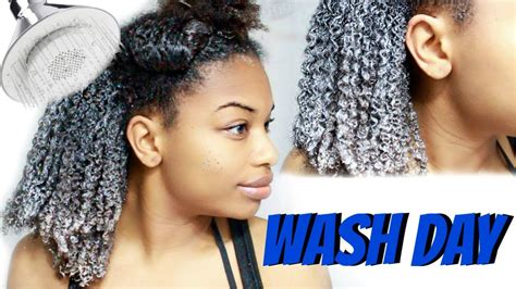 Natural Hair Wash Day Routine Start To Finish Journeytowaistlength Youtube