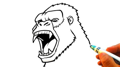 Awesome How To Draw King Kong Roaring Youtube