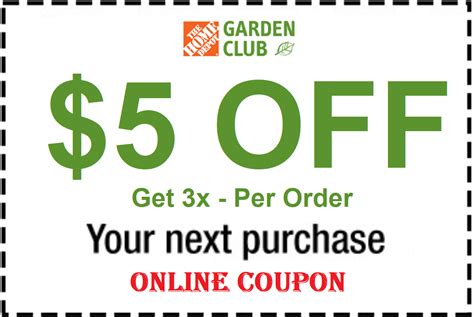 3x 5 Off 50 Garden 10 Off Home Depot Online Use Only We Are