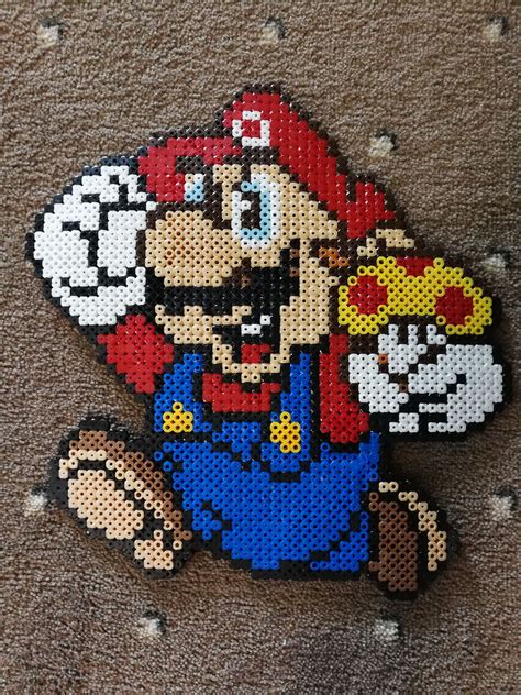Super Mario Bros Box Art In Perler Beads Perler Perler Bead Sexiz Pix