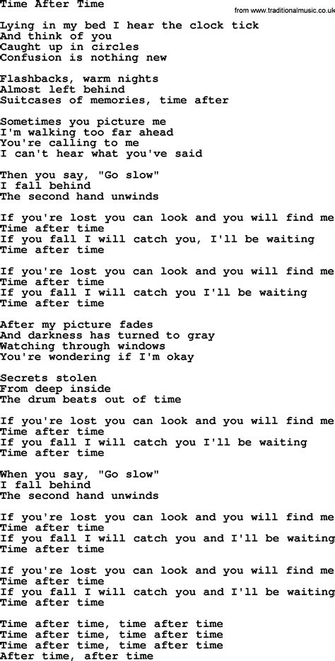 Willie Nelson song: Time After Time, lyrics