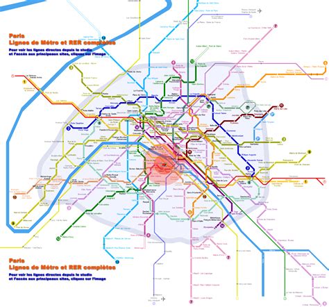 Plan De Métro Et Rer De Paris