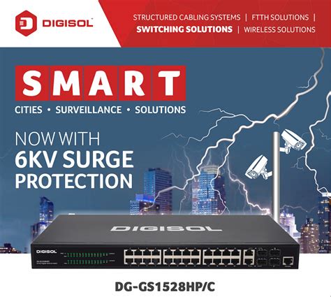 Digisol Launches DG-GS1528HP/C Switch with 6KV Surge ...