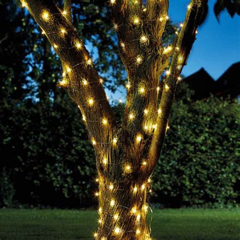 Solar Powered Warm White Firefly String Lights 100 Leds Smart Garden