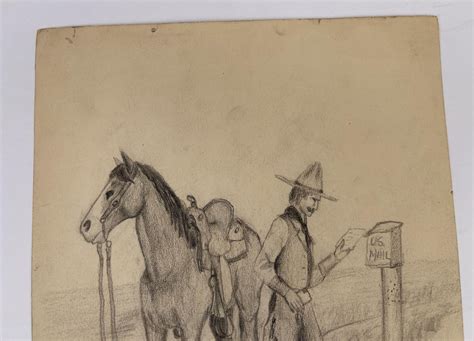 Shorty Shope Cowboy Artist Pencil Drawing