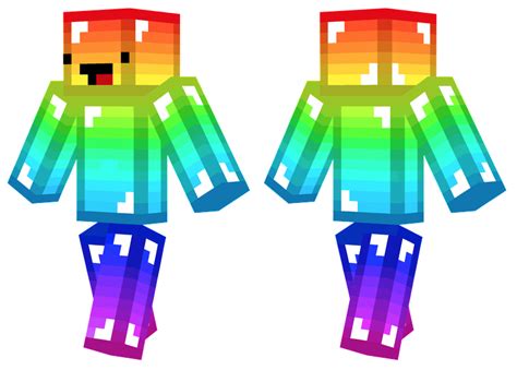 Rainbow Derp Minecraft Skins