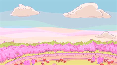 An Image Of A Pink Background With Lots Of Cartoon Ch