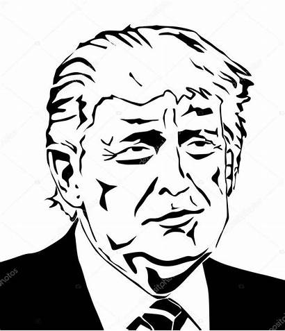 Trump Donald Vector Portrait Illustration Clip President