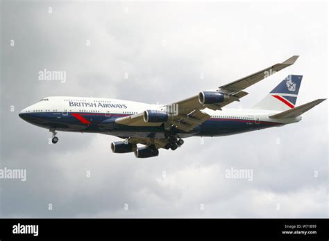 British Airways Boeing 747 G Bnly In Landor Retro Livery Arriving At