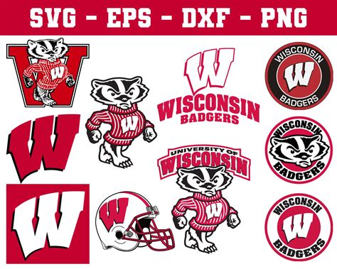 Wisconsin Badgers Football NCAA Logo Svg, Eps, Dxf, Png