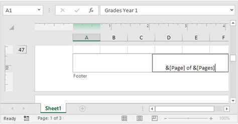 How To Print Page Numbers In Excel For Each Worksheet