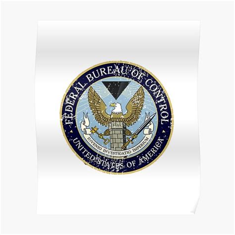 Federal Bureau Of Control Control Game Logo Clean Logo Poster By