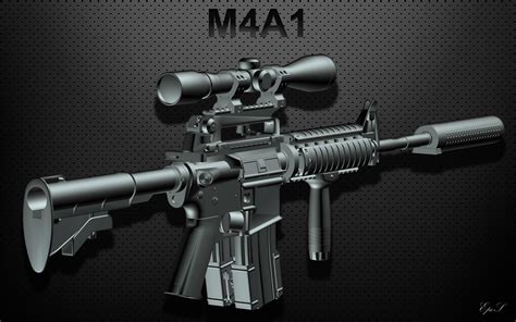 M4a1 Weapon Gun Military Rifle Police H Wallpaper 1920x1200 192596
