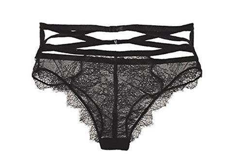 victoria s secret very sexy strappy black lace cheeky panty import it all