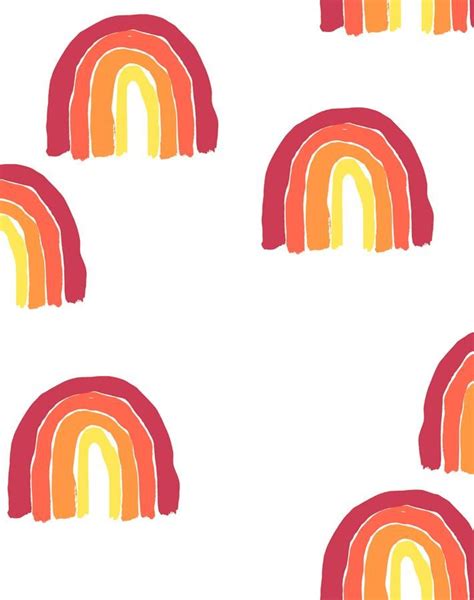 Rainbows Wallpaper By Tea Collection Red Rainbow Wallpaper