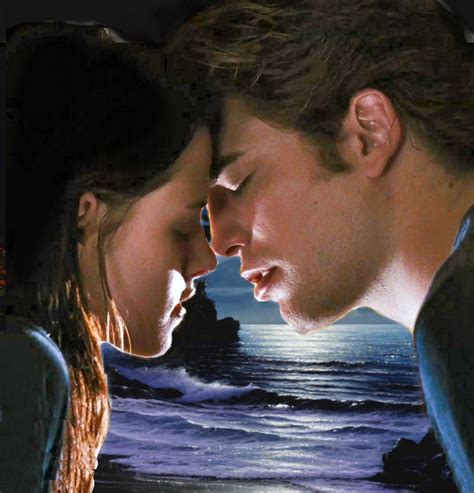 edward and bella kiss by the ocean twilight series photo 3867040 fanpop