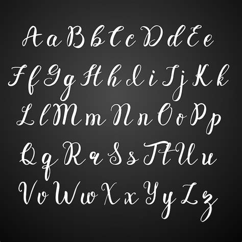 Premium Vector Hand Drawn Vector Alphabet Calligraphy Letters For
