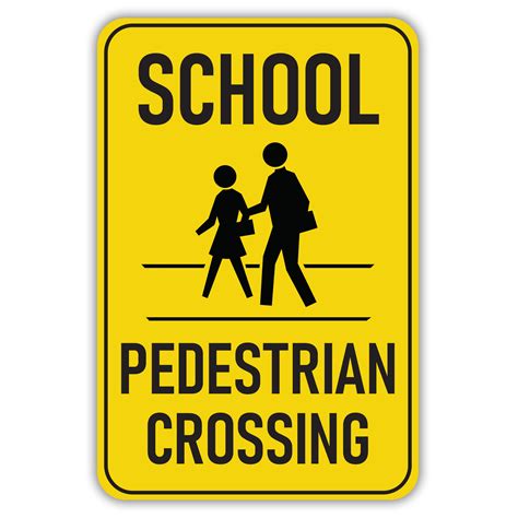 School Zone Crossing Sign Road Signs Decals Decal Sti