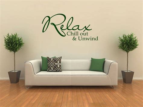 Relax Chill Out And Unwind Wall Art Sticker Vinyl Decal Etsy