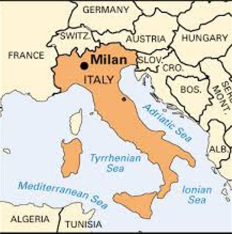 Show Milan On Map Of Italy Map Of World