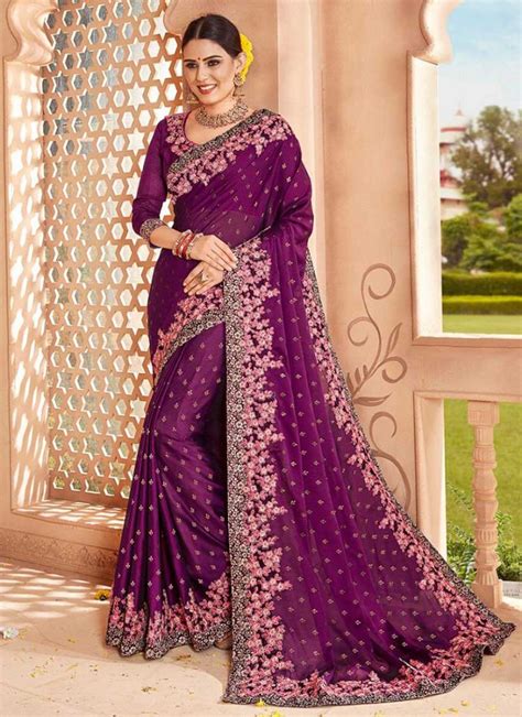 Heavy Embroidered Wedding Wear Sarees With Blouse At Rs 1790 In Surat