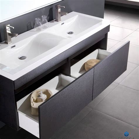 3:31 passana delmon 741 просмотр. 57" Black Modern Double Bathroom Vanity with Faucet ...