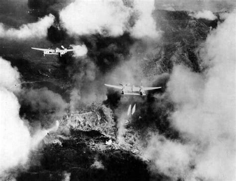 P 38 Lightning Napalm Bombing Near Ipo Dam Luzon