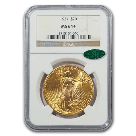 Buy 1927 20 Saint Gaudens Gold Double Eagle Ms 64 Ngc Cac Apmex