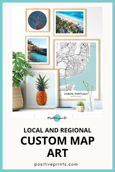 🎁custom City Map Art Poster Custom Map Creator Positive Prints In