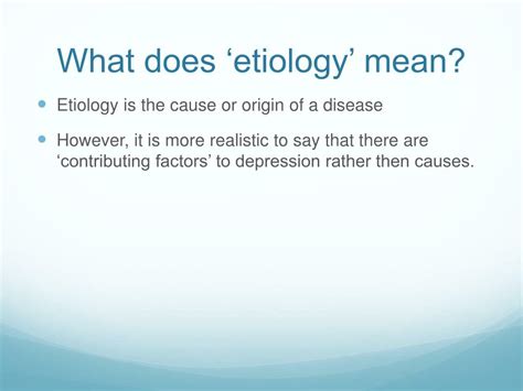 Ppt Etiology Of Major Depressive Disorder Powerpoint Presentation