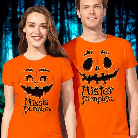 Halloween T Shirts Pumpkin Shirts Couple Shirts Matching Etsy