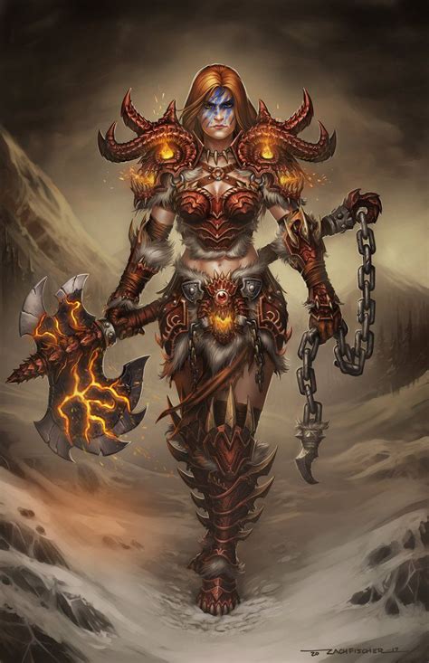 Diablo Iii Barbarian By Zfischerillustrator Fantasy Art Warrior