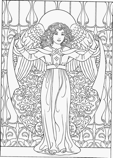 Coloring Pictures Of Angels Beautiful Angel Coloring Page Adult Colouringfairies Феи