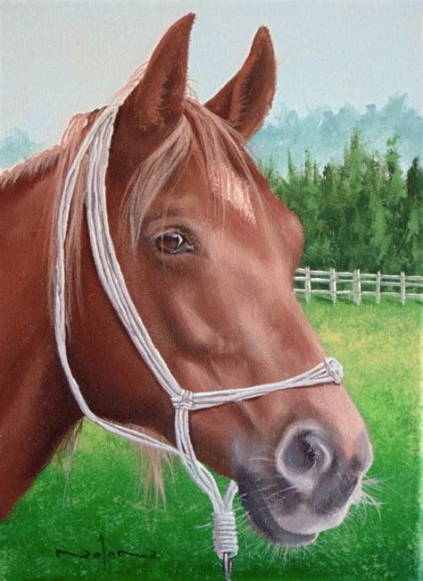 This pet portrait is going to be of this horse. How to Paint a Horse Portrait in Acrylic — Online Art Lessons