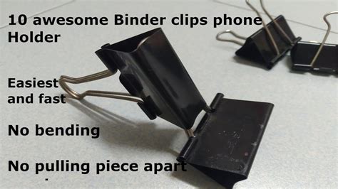 10 Phone Holders With Binder Clips Easy And Fast Diy Youtube