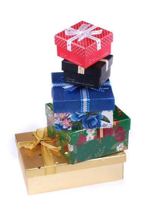 Stack Of Beautiful T Boxes Stock Image Image Of Present