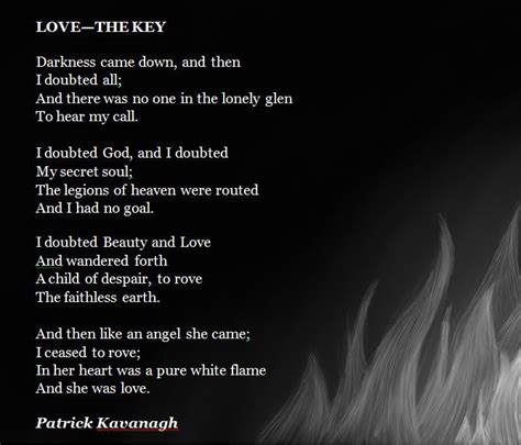 Love The Key Also Known As Till Love Came By Irish Poet Patrick