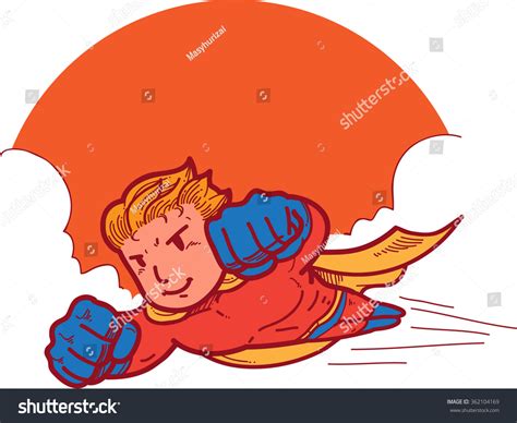 Superhero Flying Stock Vector Royalty Free 362104169