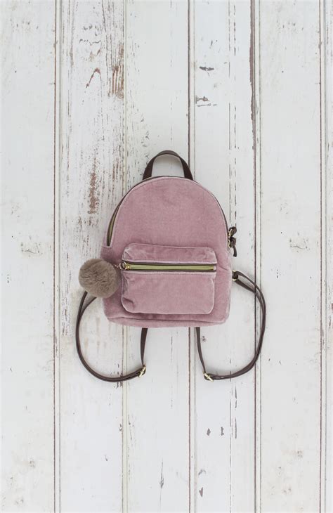 Velvet Crush Backpack In Blush T Shirt And Jeans